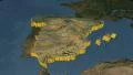 Spain extruded. Blue Marble. 4k or 4k+ Resolution