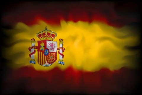 Spain flag - abstract background for creative design. Spanish patriotic banner Stock Illustration