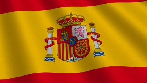 Spain Flag Animation 4K Stock Footage 96241421