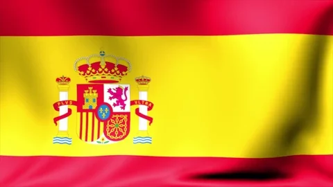 Spain Flag. Background Seamless Looping Animation. 4K High Definition Video Stock Footage 71885674
