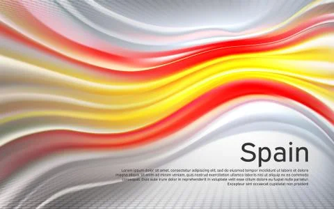 Spain flag background. State banner, poster, patriotic flyer. Vector design Stock Illustration