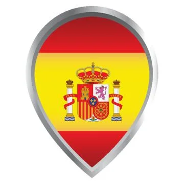 Spain Flag Badge Stock-Illustration