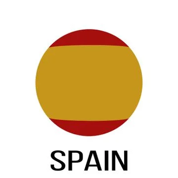 Spain flag in circle. Spain flag. National Spain flag. Flag Background. Vector Illustrazione stock