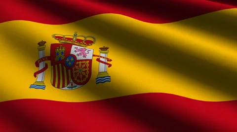 Spain flag close up Stock Footage 882865