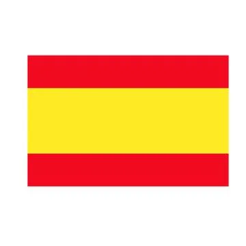 Spain flag flat illustration on white Stock Illustration
