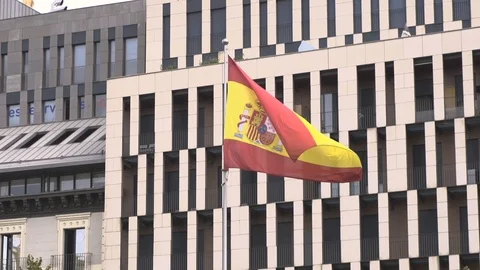 Spain Flag Fluttering Video stock 96163274