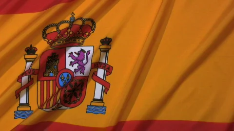 Spain Flag Stock Footage 361963