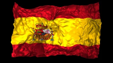 Spain flag Stock Footage 110857224