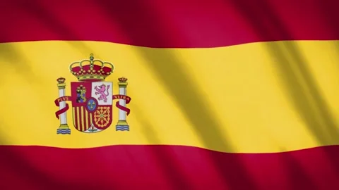 Spain Flag  Stock Footage 188166520