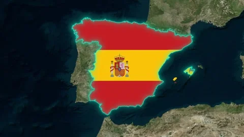 Spain Flag Stock Footage 307468462
