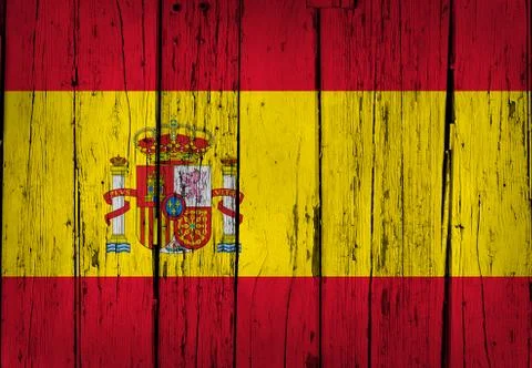 Spain flag grunge background Stock Illustration