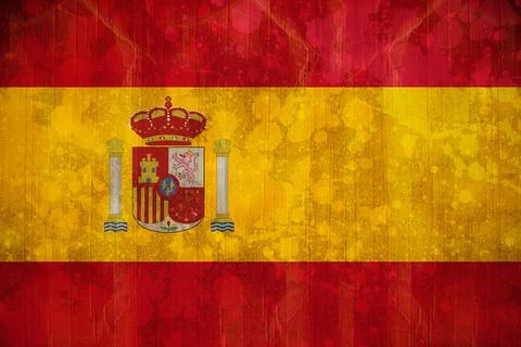 Spain flag in grunge effect Illustrazione stock