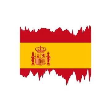 Spain Flag Grunge Torn Edge Black Background Illustrazione stock