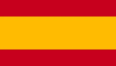 Spain flag icon in flat style. National sign vector illustration. Politic bus Stock Illustration