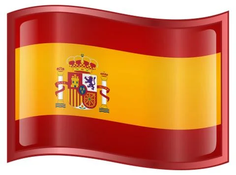 Spain flag icon Stock Illustration