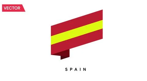 Spain Flag Icon. Stock Illustration