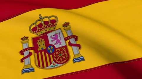 Spain Flag Loop Stock Footage 241260267