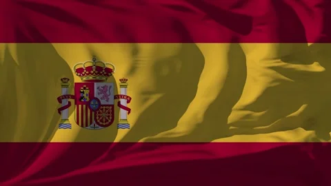 Spain Flag Loop Stock Footage 295740409