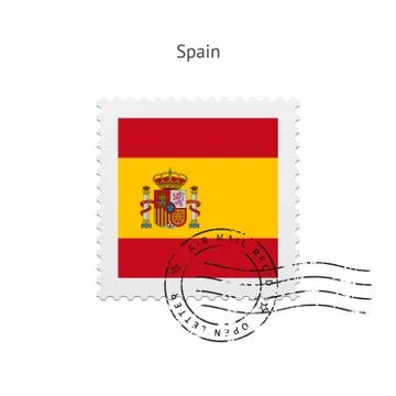 Spain Flag Postage Stamp Stock-Illustration
