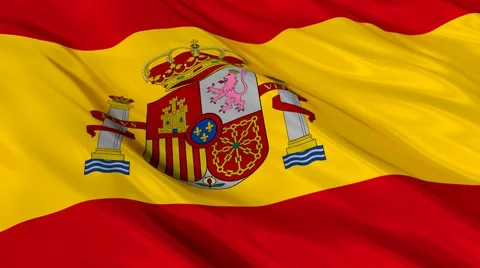 SPAIN flag Seamless Stock Footage 48653553
