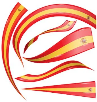 Spain flag set イラスト素材
