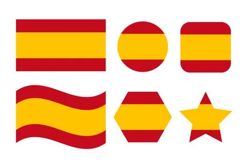 Spain flag simple illustration for independence day or election Stock Illustration