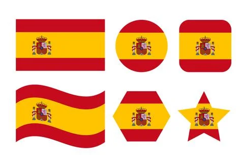 Spain flag simple illustration for independence day or election Stock Illustration