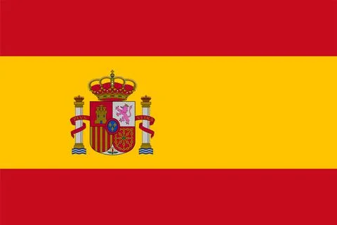 Spain flag simple illustration for independence day or election Stock Illustration