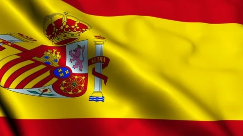 Spain flag slow waving Stock Footage 94987789