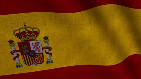 Spain Flag transition LtoR with Alpha/Matte Stock Footage 33888540