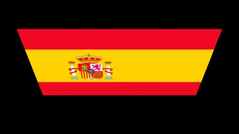 Spain flag turning vertically Stock Footage 88421423