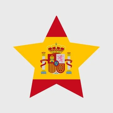 Spain flag vector icons set of illustrations Stock Illustration