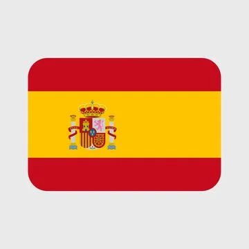 Spain flag vector icons set of illustrations Stock Illustration