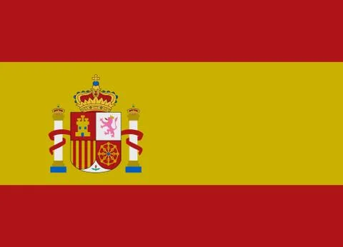 Spain flag vector Ilustración de archivo