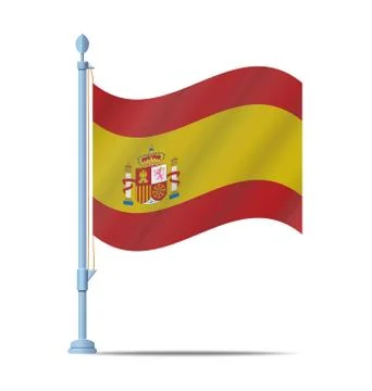 Spain flag vector イラスト素材