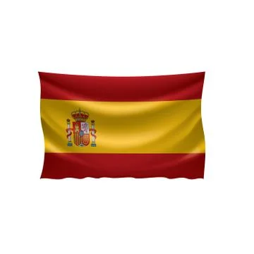 Spain flag, vector illustration on a white background Stock Illustration