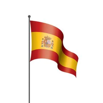 Spain flag, vector illustration on a white background Stock Illustration