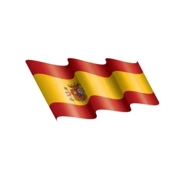 Spain flag, vector illustration on a white background Stock Illustration