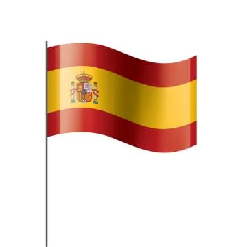 Spain flag, vector illustration on a white background Stock Illustration