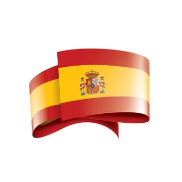 Spain flag, vector illustration on a white background Stock Illustration