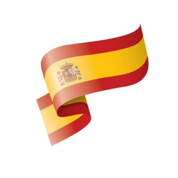 Spain flag, vector illustration on a white background Stock Illustration