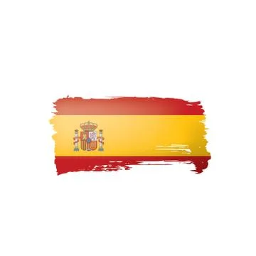 Spain flag, vector illustration on a white background Stock Illustration