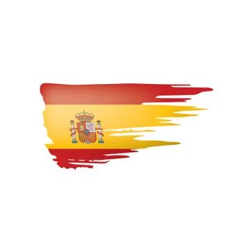 Spain flag, vector illustration on a white background Stock Illustration