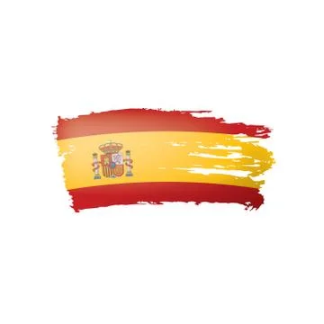 Spain flag, vector illustration on a white background Stock Illustration