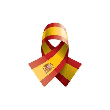 Spain flag, vector illustration on a white background Stock Illustration