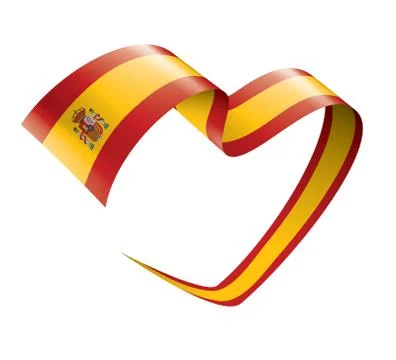 Spain flag, vector illustration on a white background Stock Illustration