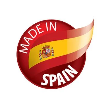 Spain flag, vector illustration on a white background Stock Illustration