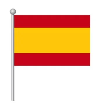 Spain flag vector template background realistic copy Stock Illustration