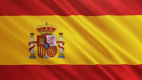 Spain flag is waving 3D animation. Stock Footage 100262141