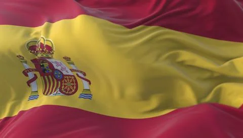 Spain flag waving. 3d render Illustrazione stock